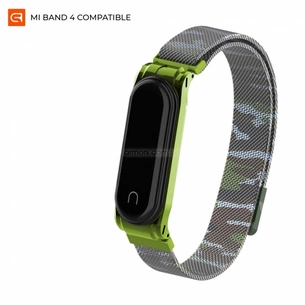 Ремінець до фітнес браслета Armorstandart Milanese Magnetic Band для Xiaomi Mi Band 4/3 Camo Green (ARM55202) зображення 1