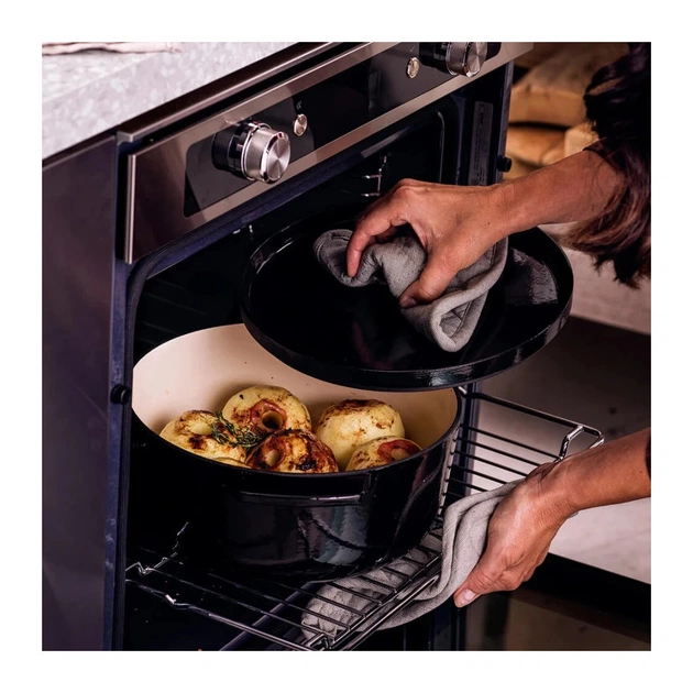 Кастрюля KitchenAid чавунна з кришкою 5,2 л Чорна (CC006061-001) - изображение 9