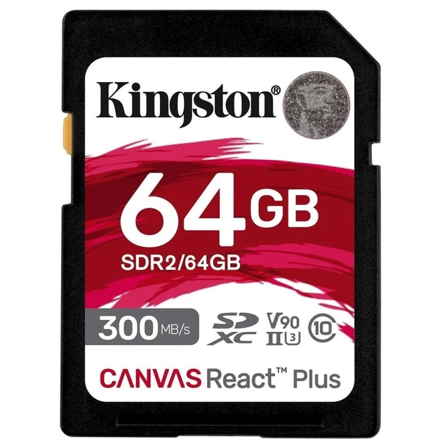 Карта памяти Kingston 64GB class 10 UHS-II U3 Canvas React Plus (SDR2/64GB) - изображение 1