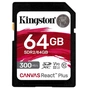 Карта памяти Kingston 64GB class 10 UHS-II U3 Canvas React Plus (SDR2/64GB) - уменьшенное изображение 1