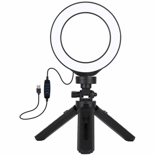 Набір блогера Puluz Ring USB LED lamp PKT3058B 4.7" + tripod 12 см (PKT3058B) picture 1