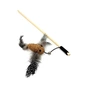 Іграшка для котів Hippie Pet Вудка з пташкою з мотузки та пір'я коричнева 40 см (HIPCW2303008RU) - зменшене зображення 1