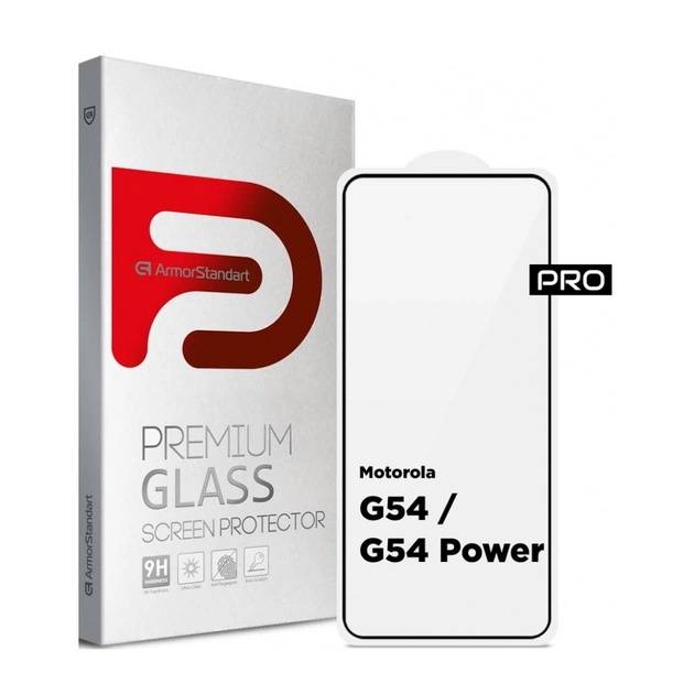 Стекло защитное Armorstandart Pro Motorola G54 / G54 Power Black (ARM71082) - изображение 1