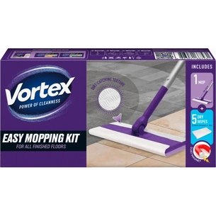 Швабра Vortex Для прибирання підлоги + Сухі серветки для підмітання 5 шт. (4823071667431) picture 1