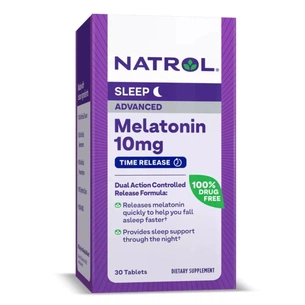 Амінокислота Natrol Мелатонін уповільненого вивільнення, 10 мг, Melatonin Advanced (NTL07171) зображення 1