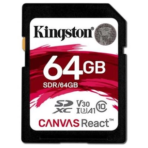Карта пам'яті Kingston 64GB SDXC class 10 UHS-1 U3 (SDR/64GB) зображення 1