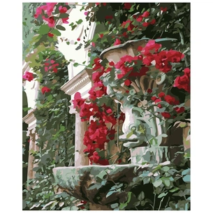 Картина по номерам Strateg Сад червоних квітів 40х50 см (VA-3217) зображення 1