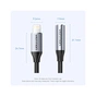 Перехідник Lightning to 3.5mm 0.1m cotton braided aluminum gray Vention (BMBHA) - уменьшенное изображение 2