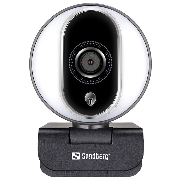 Веб-камера Sandberg Streamer Webcam Pro Full HD Autofocus Ring Light Black (134-12) - зображення 1