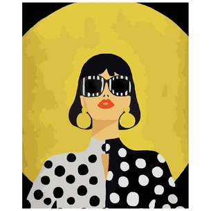 Картина по номерам Strateg Ретро дівчина 40х50 см (VA-3180) зображення 1