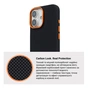 Чохол до мобільного телефона Armorstandart LikeCarbon2 SE MagCase Apple iPhone 17 Kevlar Black Orange (ARM89163) - зменшене зображення 7
