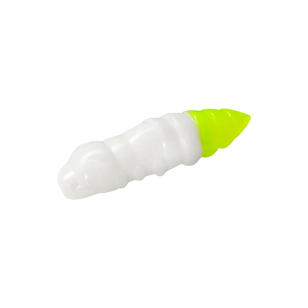 Силикон рыболовный FishUP Pupa 1.2" 131 - White/Hot Chartreuse, cheese taste (10шт/уп) (1864.07.65) - изображение 1