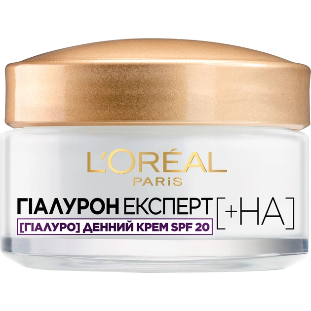 Крем для лица L'Oreal Paris Дневной Гиалурон Эксперт Восстанавливающий Увлажняющий Уход с защитой SPF 20 50 мл (3600523775675) - изображение 1