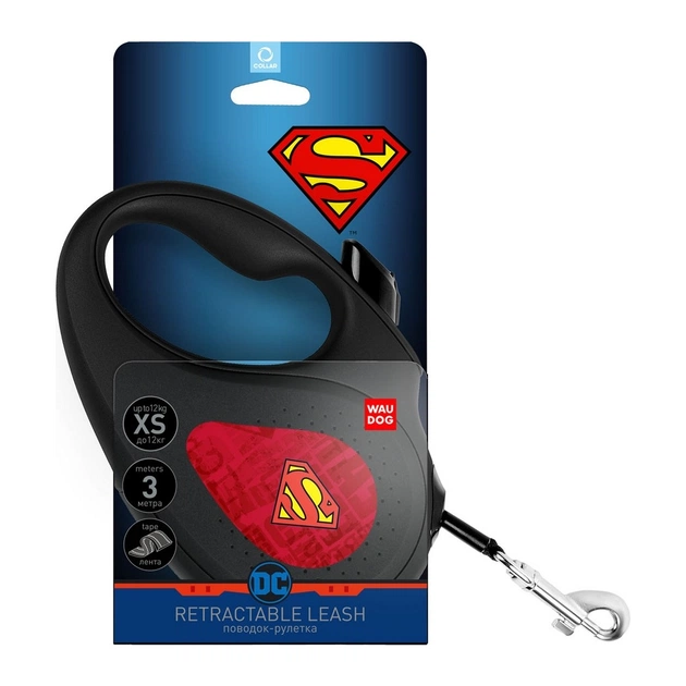 Повідець для собак WAUDOG R-leash "Супермен Лого червоний" M до 25 кг 5 м (8125-1007-01) - зображення 3