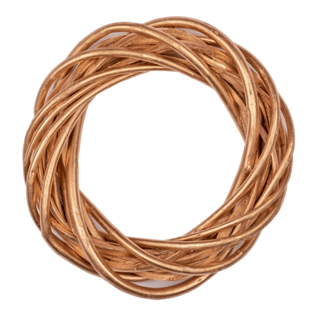 Різдвяний вінок YES! Fun ротанговий золотий, 15 см (974263) - picture 1