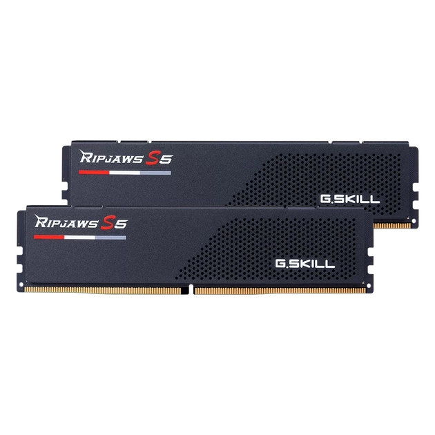 Модуль пам'яті для комп'ютера DDR5 48GB (2x24GB) 6400 MHz Ripjaws S5 Black G.Skill (F5-6400J3648G24GX2-RS5K) - изображение 1