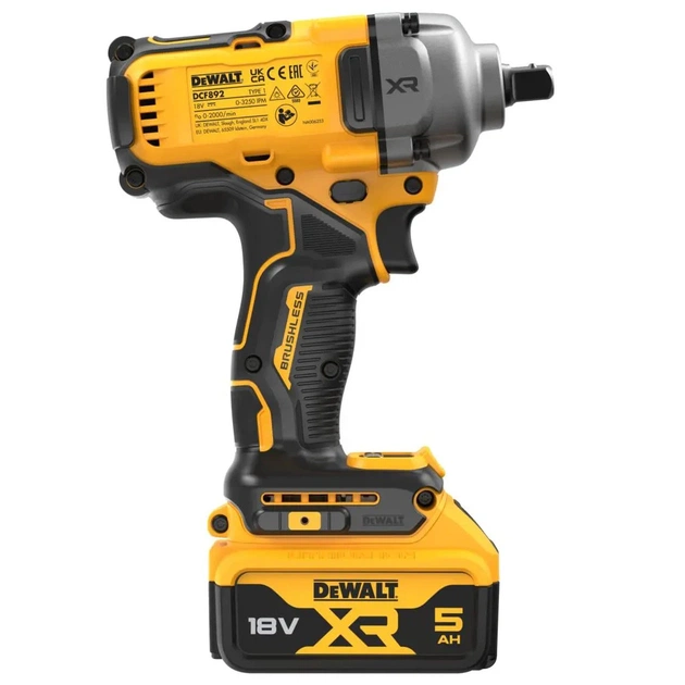Гайковерт DeWALT ударний 18 В XR Li-lon, 2x5Ah, безщітковий, 812 Нм, TSTAK (DCF892P2T) - зображення 3