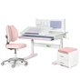 Парта з кріслом ErgoKids (L) Pink + тумба (TH-325 + Y-412 Lite + BD C3_PINK) - зменшене зображення 1