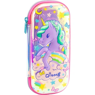 Пенал Cool For School з тисненням 1 відділення (QT-5729-Purple) зображення 1