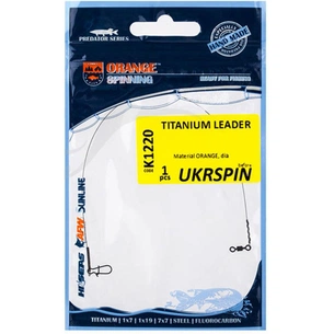 Повідець Ukrspin Orange Spinning титан з вертлюгом 20см 9кг (18lb)/0.3мм (1590.02.65) изображение 1