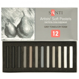 Пастель Santi Grey Tones суха 12 кол (353698) зображення 1