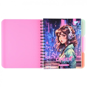Блокнот Yes А4 Cyber girl 144 аркуша пластикова обкладинка (681964) зображення 1