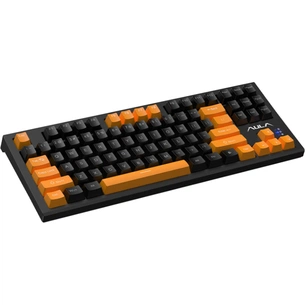 Клавіатура Aula F3032 Keycaps plus 21 Dark Yellow Keys KRGD Brown USB UA Black (6948391201740) зображення 1