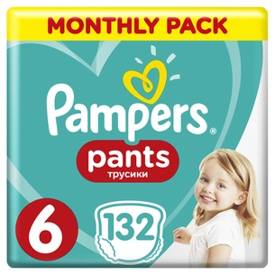 Підгузки Pampers трусики Pants Extra Large Розмір 6 (15+ кг) 132 (8001090808080) зображення 1