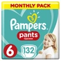 Підгузки Pampers трусики Pants Extra Large Розмір 6 (15+ кг) 132 (8001090808080) - зменшене зображення 1