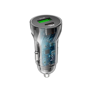 Зарядний пристрій HOCO Z47A USB-A/Type-C Transparent black (6931474782274) зображення 1