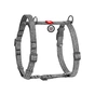 Шлея для собак WAUDOG Н-подібна Re-cotton з QR паспортом, світловідбивна S сіра (259111) - зменшене зображення 2