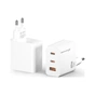 Зарядное устройство Grand-X GaN 2xUSB-C + 1xUSB 65W PD3.0 QC4.0 AFC SCP FCP white (CH-990W) - уменьшенное изображение 3