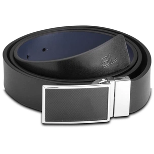 Ремінь Semi Line Чоловічий Шкіряний Black/Blue (DAS303136) зображення 1