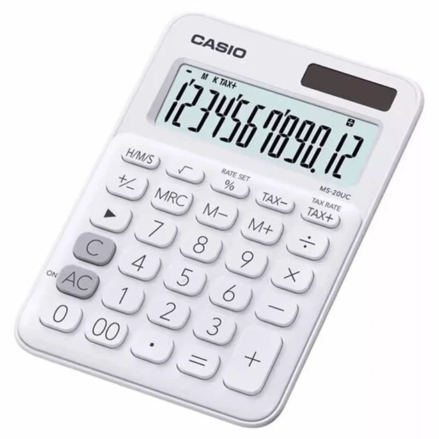 Калькулятор Casio MS-20UC-WE-W-EC, білий (CALC-CAS-MS-20UC-WE) - picture 1