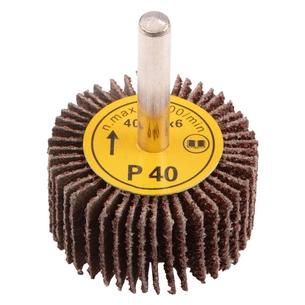 Круг зачистний Graphite пелюстковий з хвостовиком 40х20 мм, K40 (55H754) зображення 1