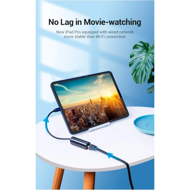 Переходник USB-C to RJ45 Ethernet 1000Mbps Vention (CFBBB) - изображение 5