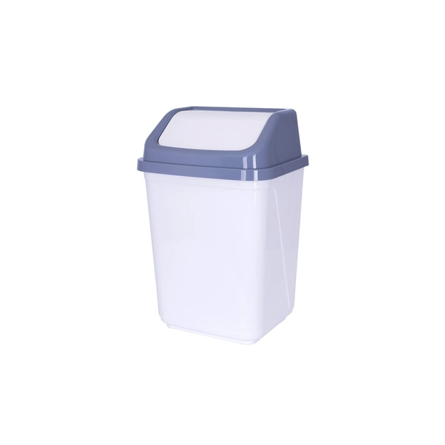 Контейнер для сміття Violet House 0099 White-Grey 20 л (0099 WHITE -GREY с/кр.20 л) - зображення 1