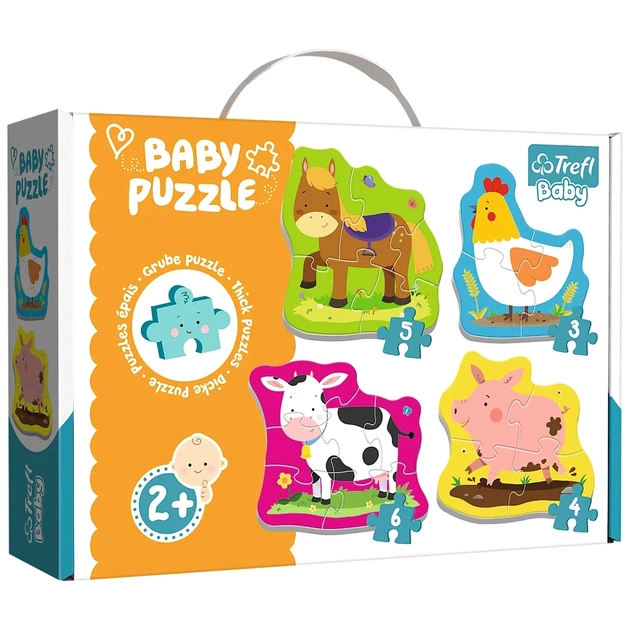 Пазл Trefl Baby Classic Тварини на фермі (5900511360707) - зображення 1