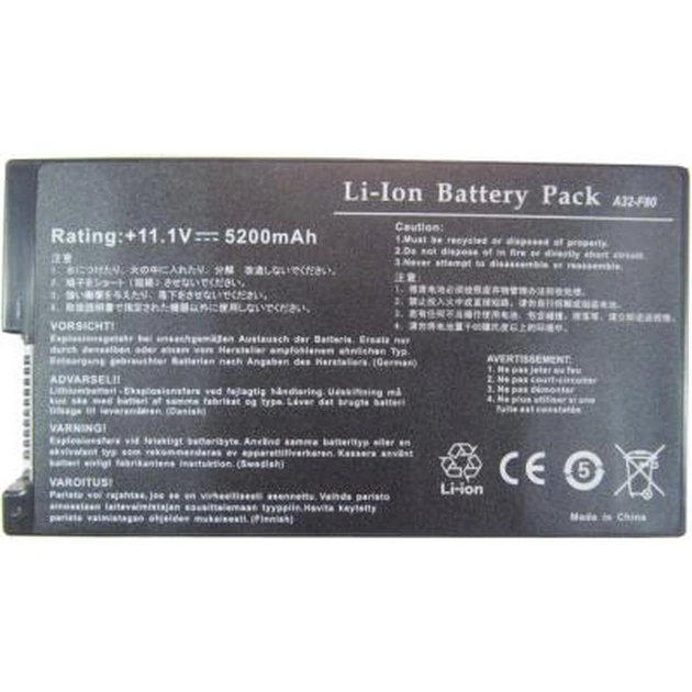 Аккумулятор для ноутбука AlSoft Asus A32-F80 5200mAh 6cell 11.1V Li-ion (A41439) - изображение 1