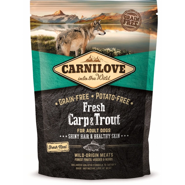 Сухой корм для собак Carnilove Fresh Carp and Trout for Adult dogs 1.5 кг (8595602527533) - изображение 1