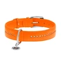 Нашийник для тварин WAUDOG Glamour з QR-паспортом, подвійний Ш 35 мм Д 46-60 см помаранчевий (38824) - зменшене зображення 2