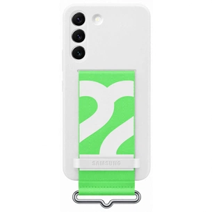Чохол до мобільного телефона Samsung Silicone with Strap Cover Galaxy S22 White (EF-GS901TWEGRU) зображення 1