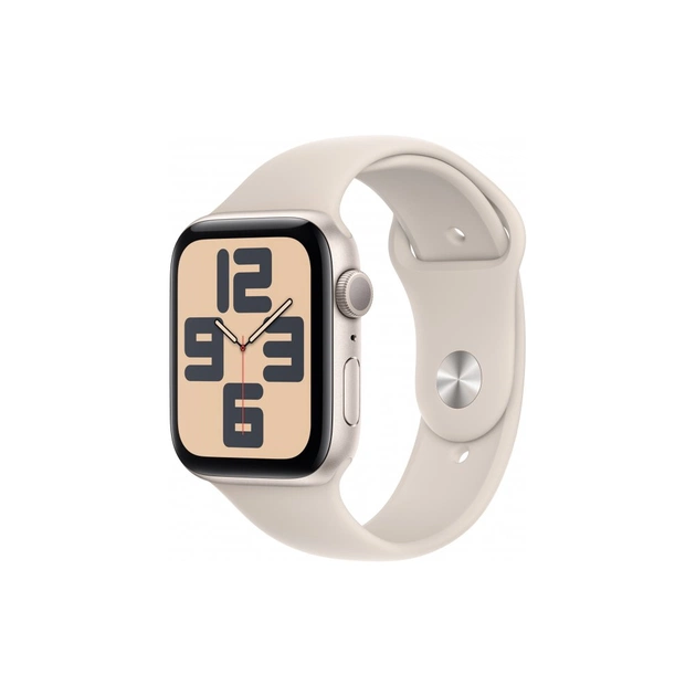 Смарт-годинник Apple Watch SE 2023 GPS 44mm Starlight Aluminium Case with Starlight Sport Band - M/L (MRE53QP/A) - изображение 1