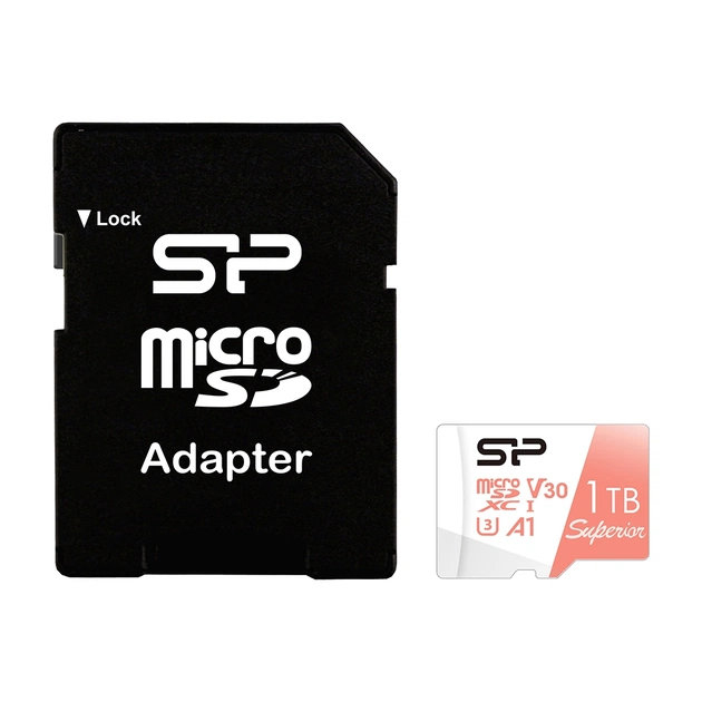 Карта пам'яті Silicon Power 1 TB microSDXC U3 A1 V30 4K UHD Superior 100R/80W + adapter (SP001TBSTXDV3V20SP) - зображення 1