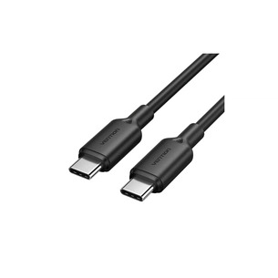 Дата кабель USB-C to USB-C 1.0m 3A black VENTION (TRCBF) зображення 1