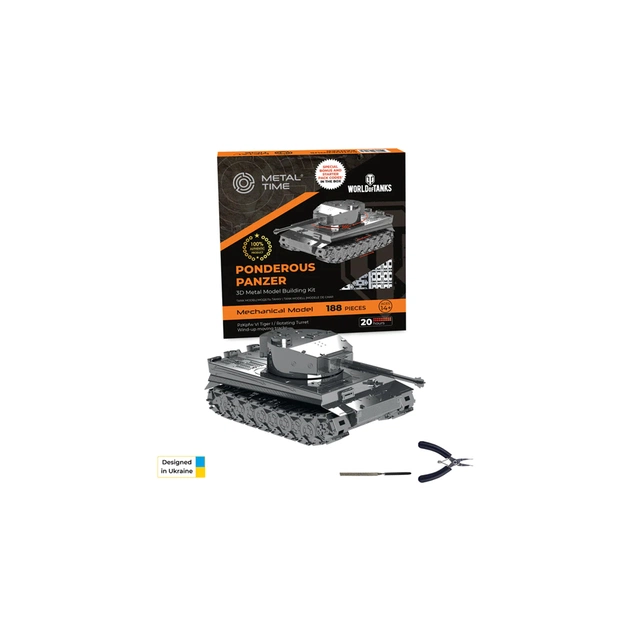 Конструктор Metal Time Колекцiйна модель Ponderous Panzer Heavy Tank Важкий танк Тигр (MT020) - зображення 1