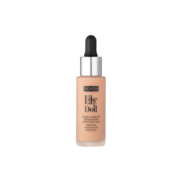Тональна основа Pupa Like a Doll Perfecting Make-up Fluid Nude Look 020 - Light Beige (8011607222407) - picture 1