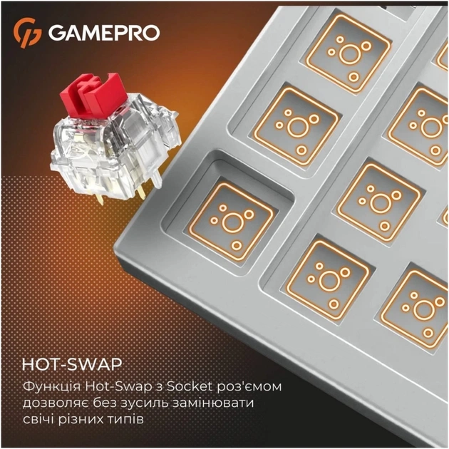Клавіатура GamePro Genesis Silverlight MK116 USB UA Grey (MK116) - зображення 10