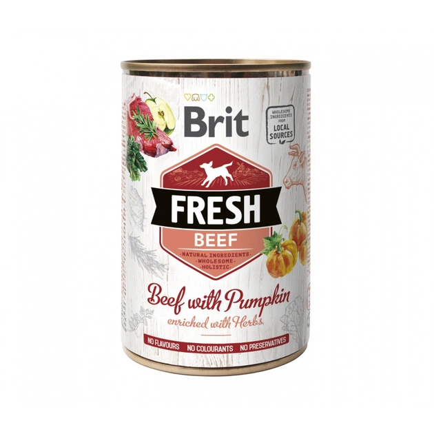 Консерви для собак Brit Fresh Beef/Pumpkin 400 г (з яловичиною та гарбузом) (8595602533886) - изображение 1
