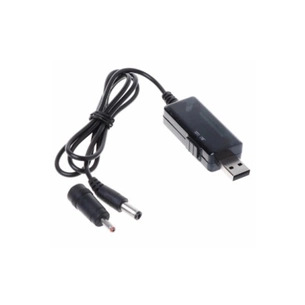 Кабель живлення USB to DC 5.5x2.5mm + 3.5x1.35mm 9V-12V 0.8m 18W Kingda (KD-USB-DC9/12) зображення 1